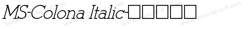 MS-Colona Italic字体转换